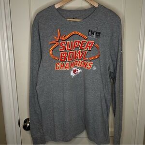 Nike NFL Kansas City Chiefs Superbowl Champions Long Sleeve T-Shirt - Size Large